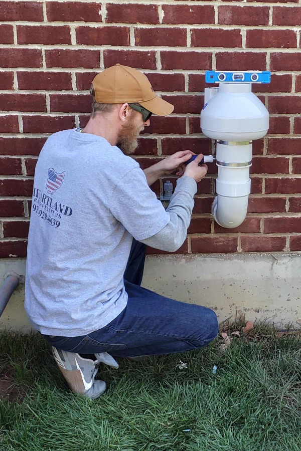 contractor installing radon fan bellbrook oh